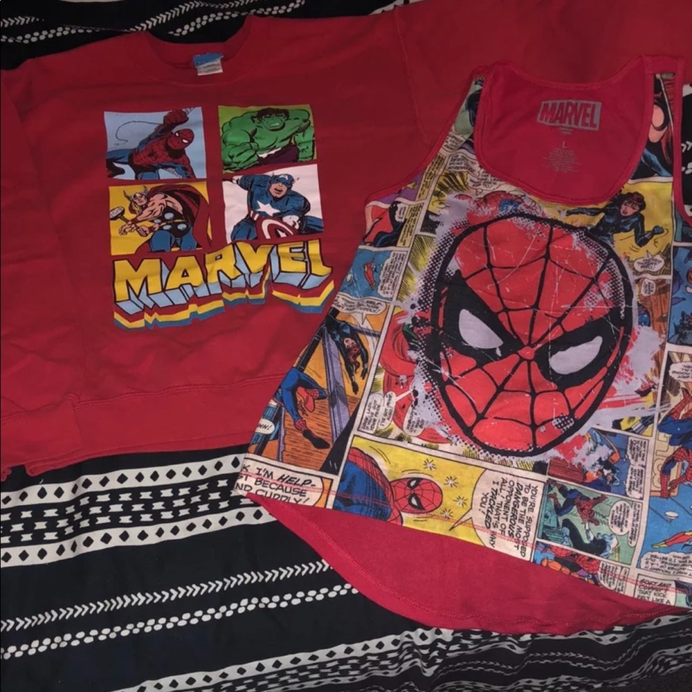 Marvels crew neck & tank top